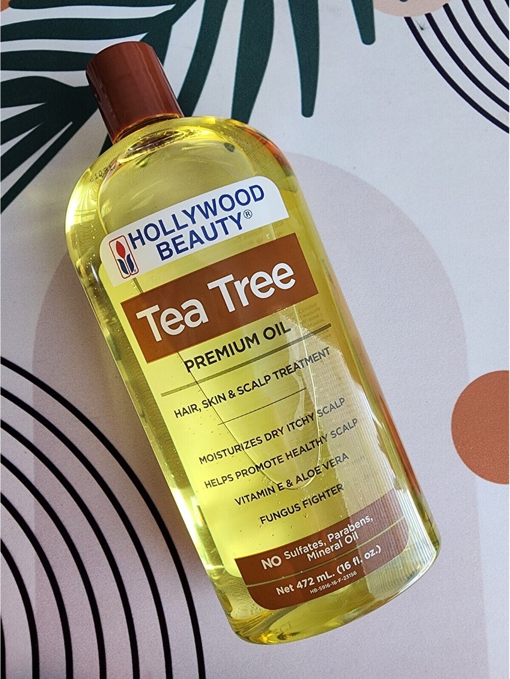 Hollywood Beauty Jumbo Tea Tree Premium Oil Hair Skin Scalp Full Size 16 Oz